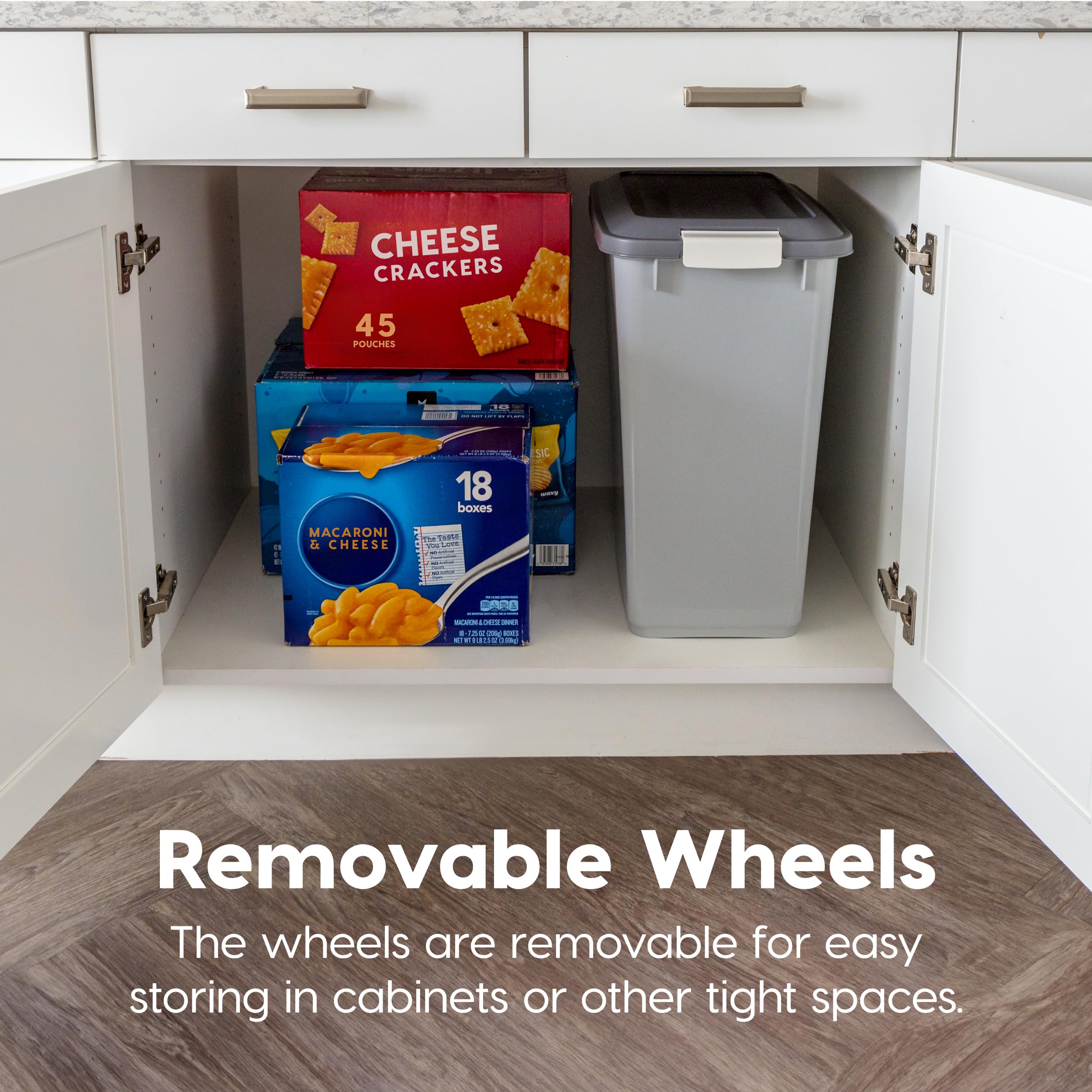 IRIS USA BPA-free, FDA-compliant design protects pet food and family.