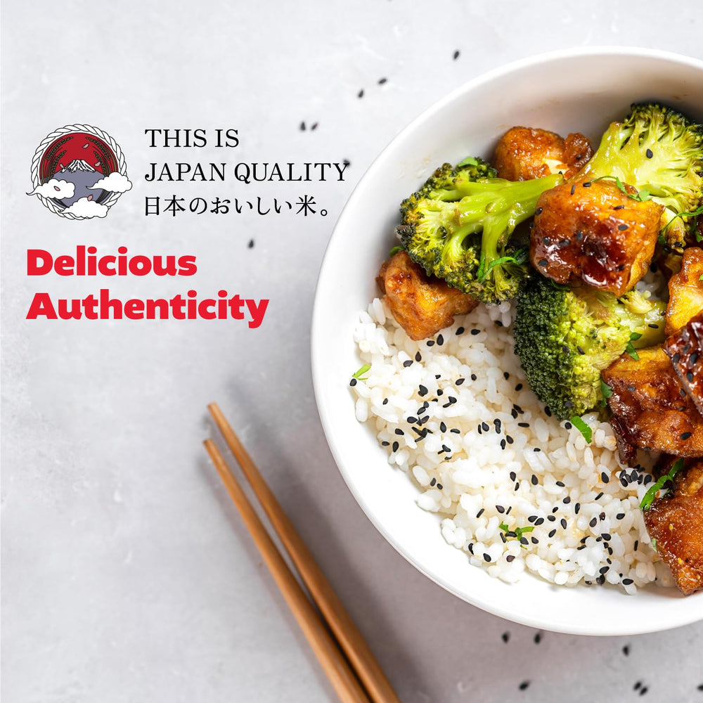 IRIS USA short-grain Japanese rice with natural sweetness and delicate texture