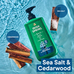 Irish Spring 5in1 conditioner detail shows moisture boost for skin and hair
