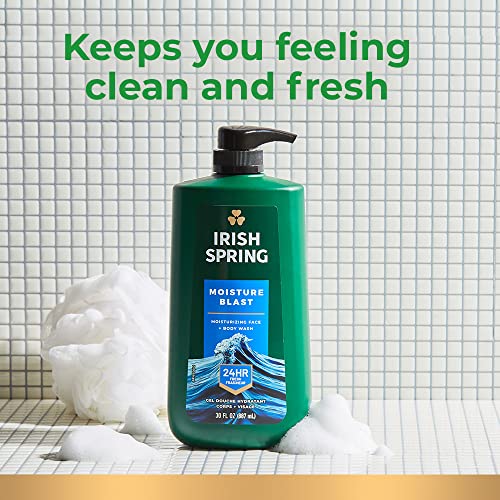 Irish Spring Moisture Blast daily routine in bathroom