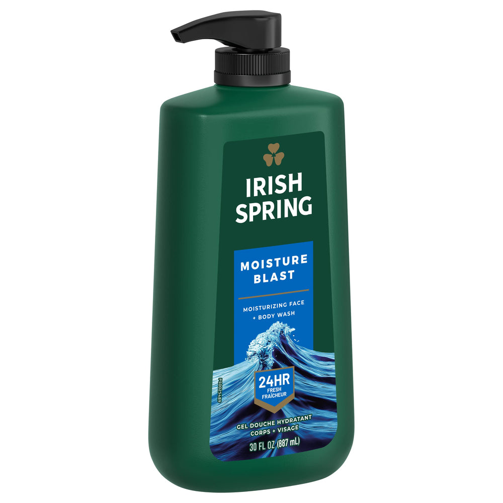 Irish Spring Moisture Blast lather closeup with rich foam