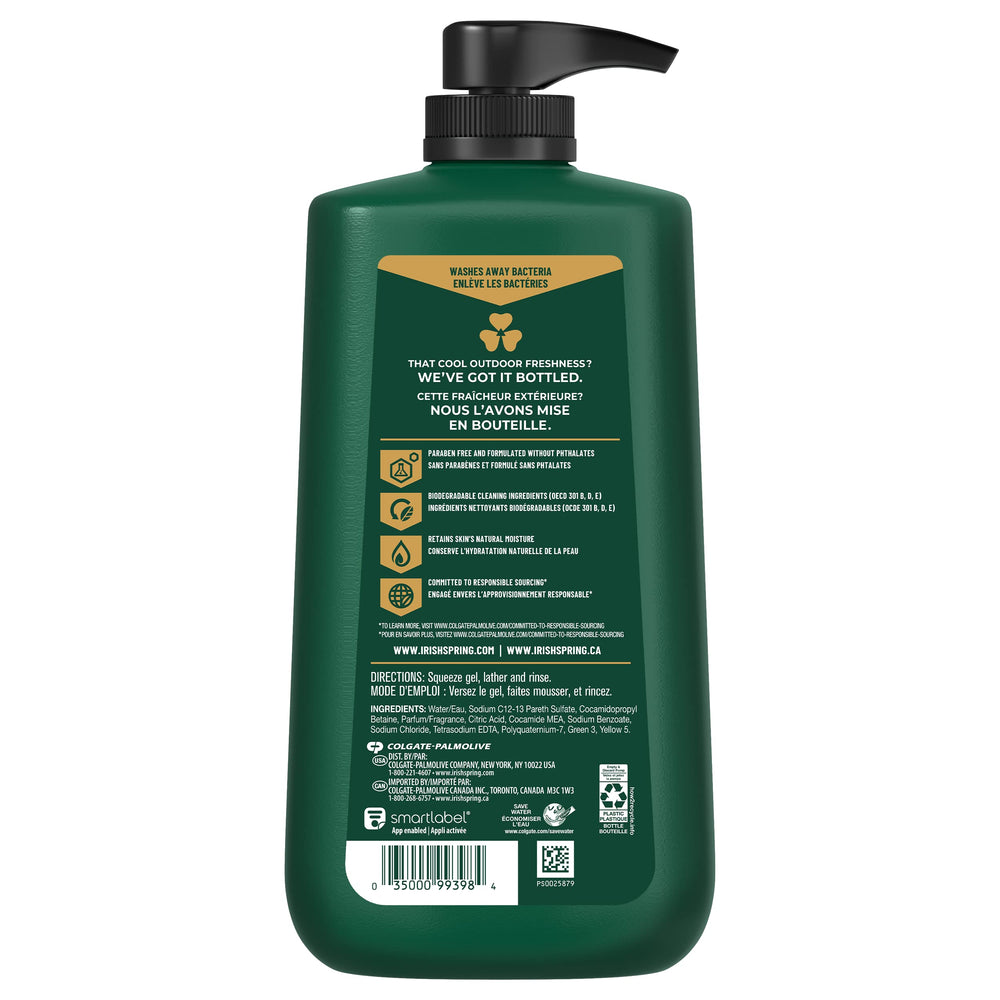 Irish Spring Original Clean bottle in bathroom, ready for everyday use.