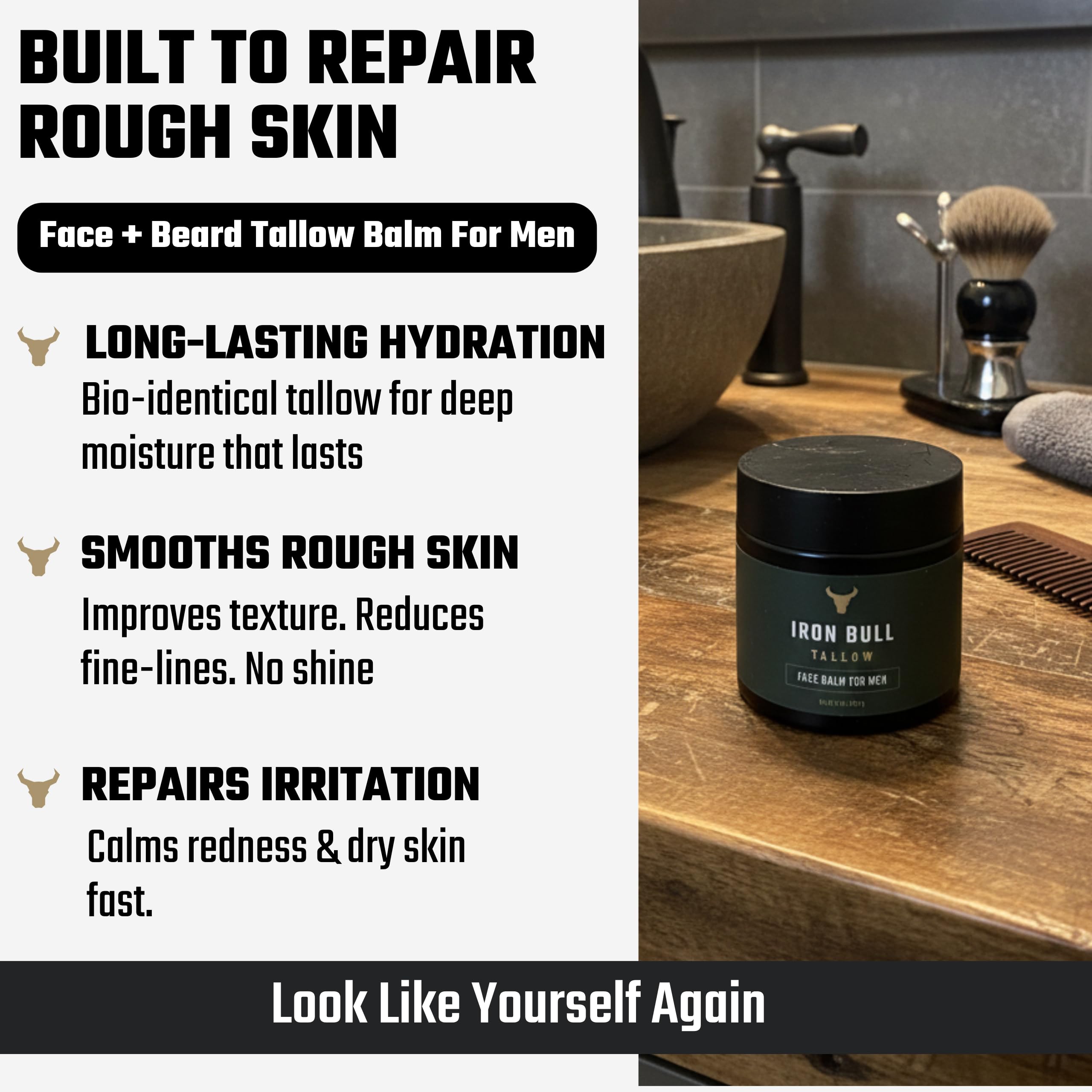 Vitamin blend including A, D, E, and K nourishes skin.