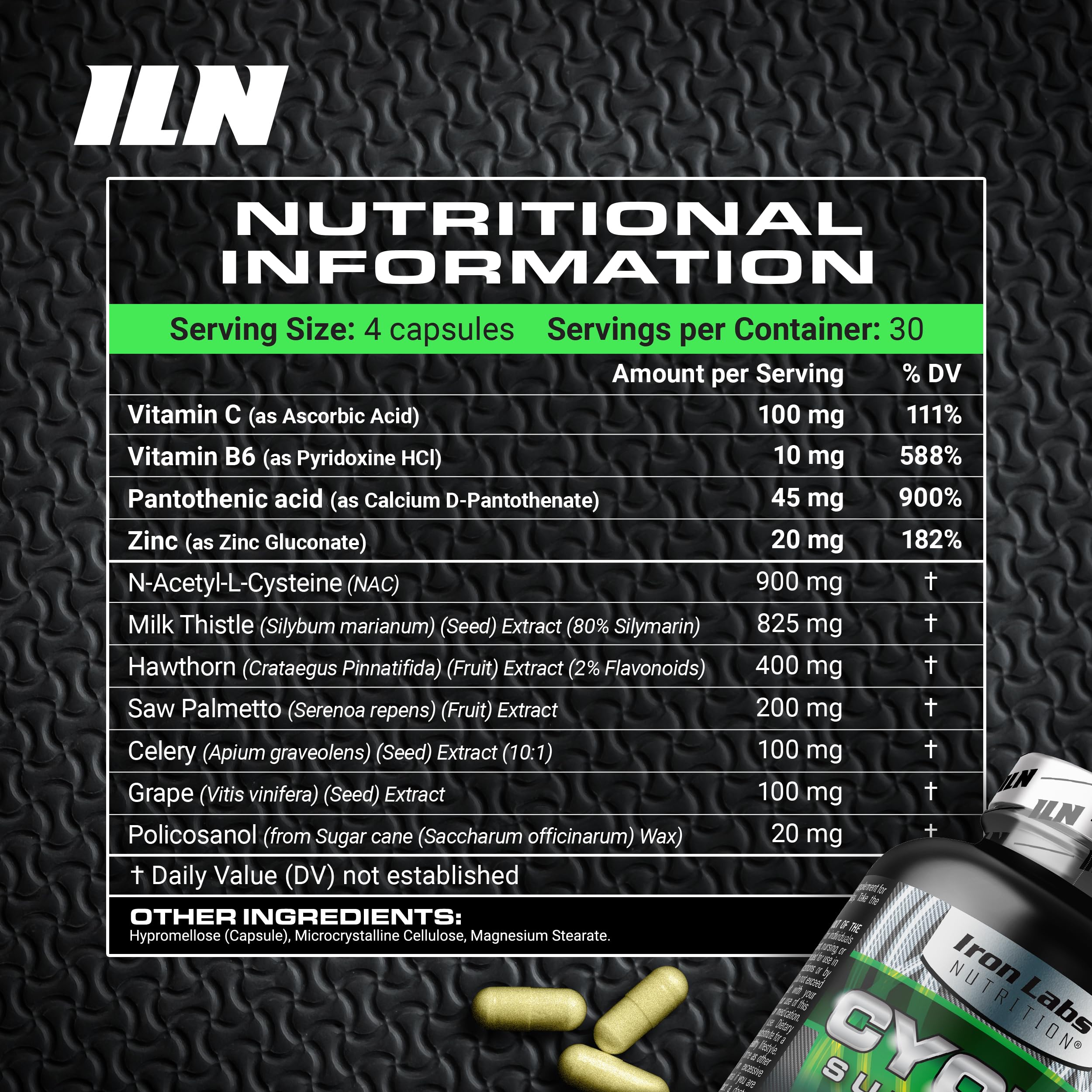 Iron Labs Cycle Support NAC capsules ready for daily training use