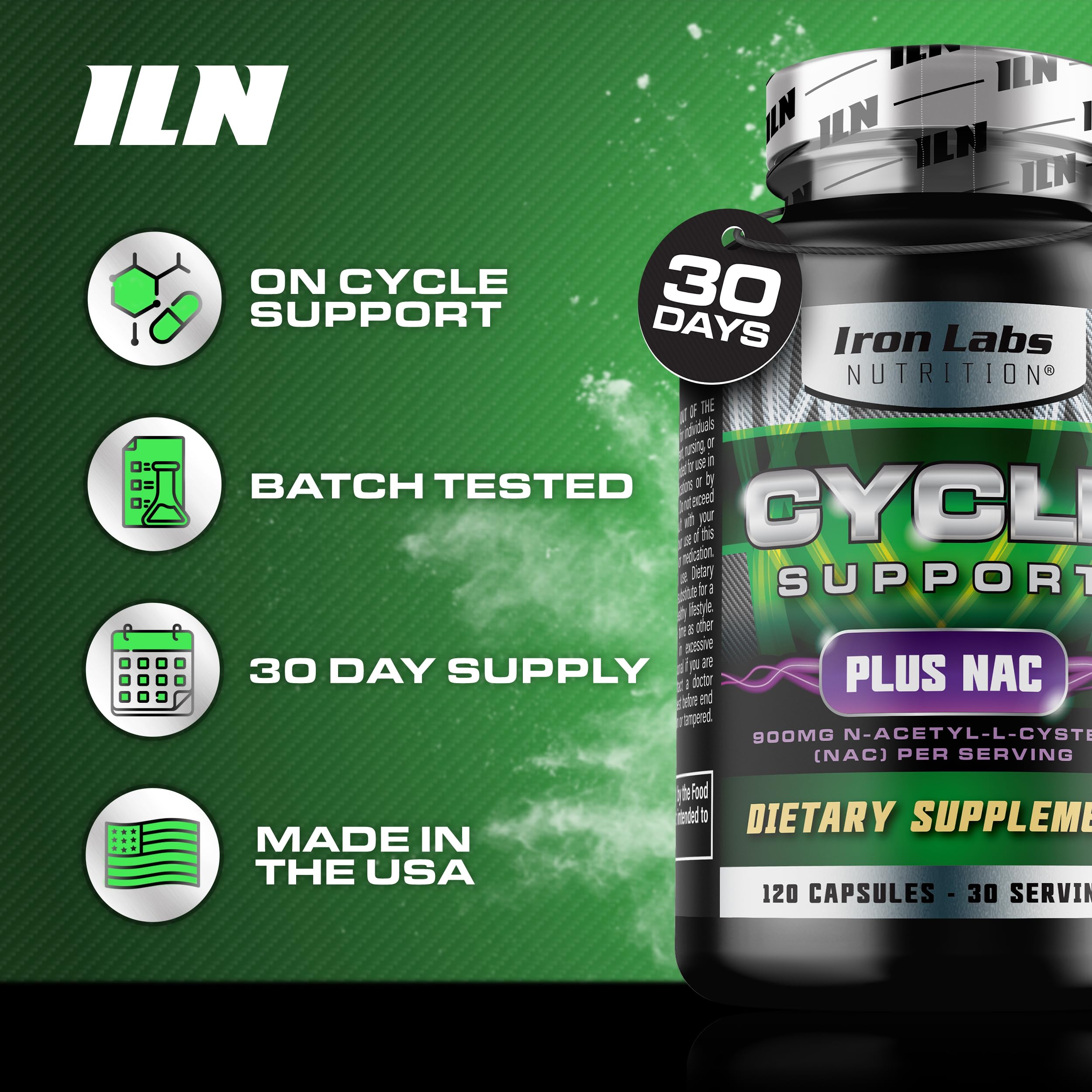 Iron Labs Hawthorn fruit extract included in the cycle support blend
