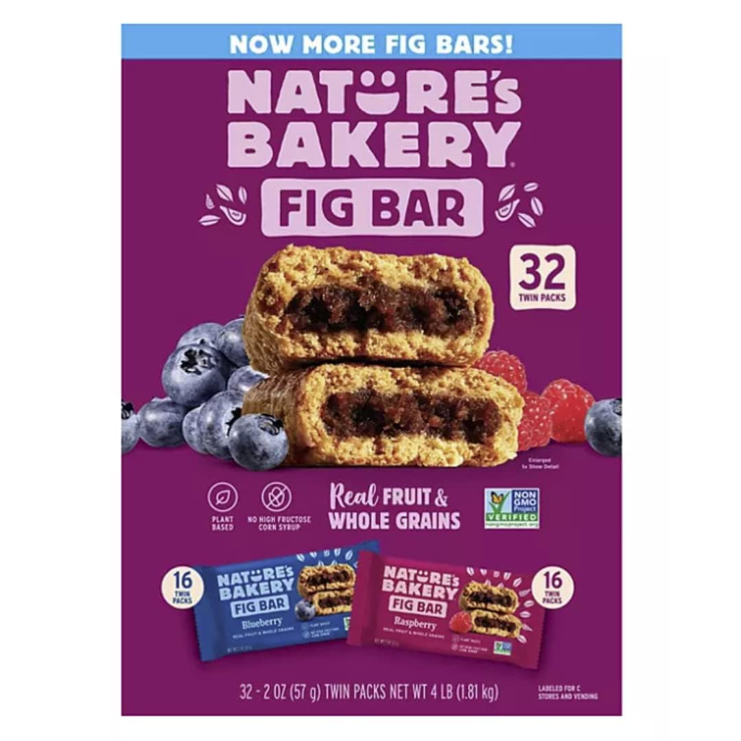 Nutrition facts panel from Iron Shield Nature's Bakery packaging