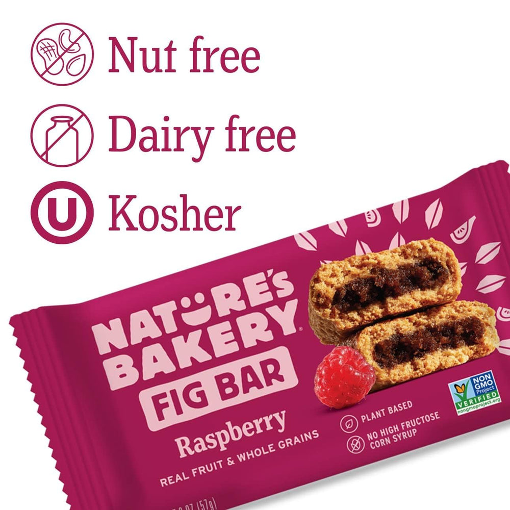 Close-up of raspberry fig bar from Iron Shield Nature's Bakery