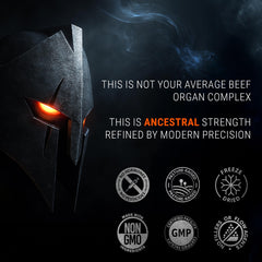 IRONCLAD NUTRITION Beef Organ Supplement grass-fed bovine organs blend boosts nutrient density.