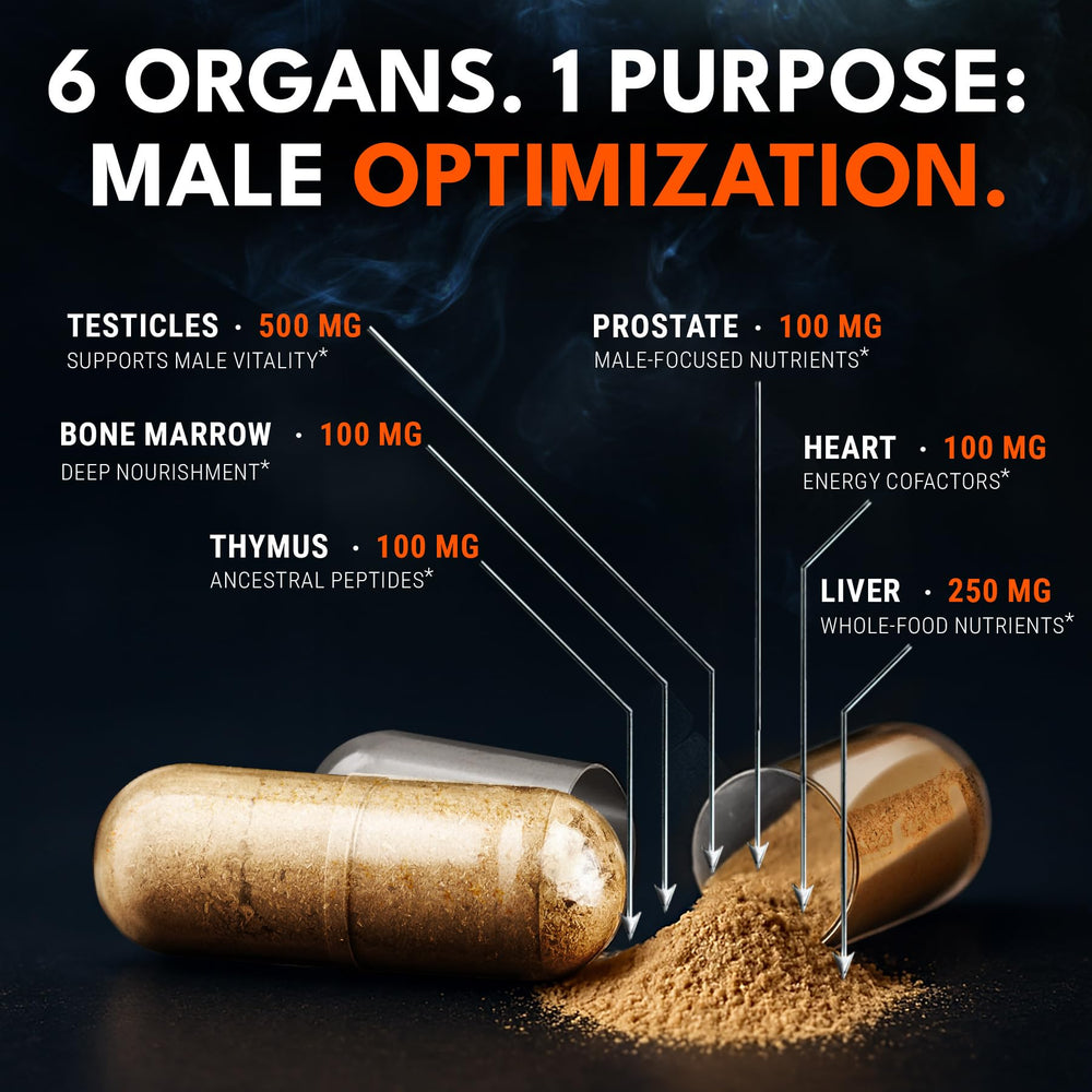 IRONCLAD NUTRITION Beef Organ Supplement capsules shown with 120-count label.