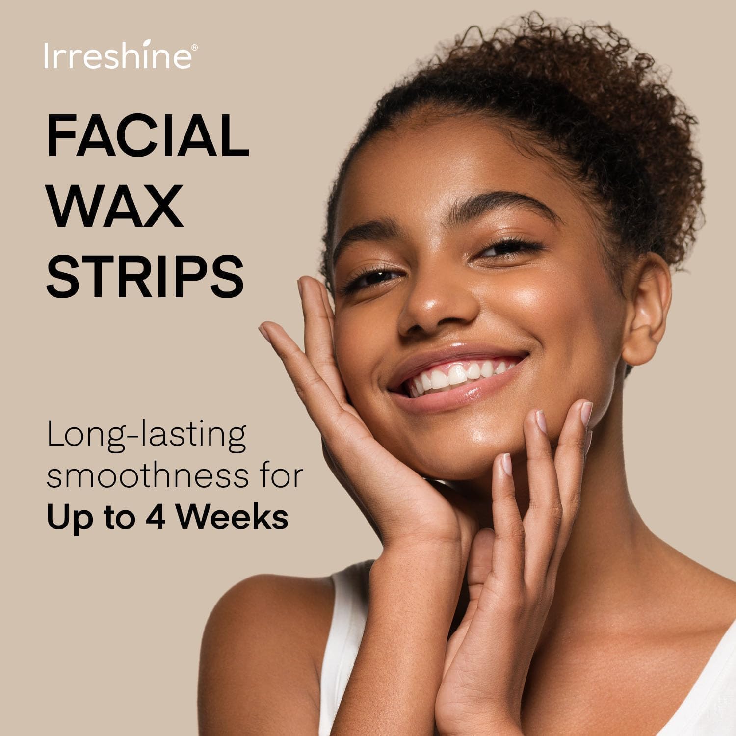 Irreshine upper lip waxing scene showing easy hair removal