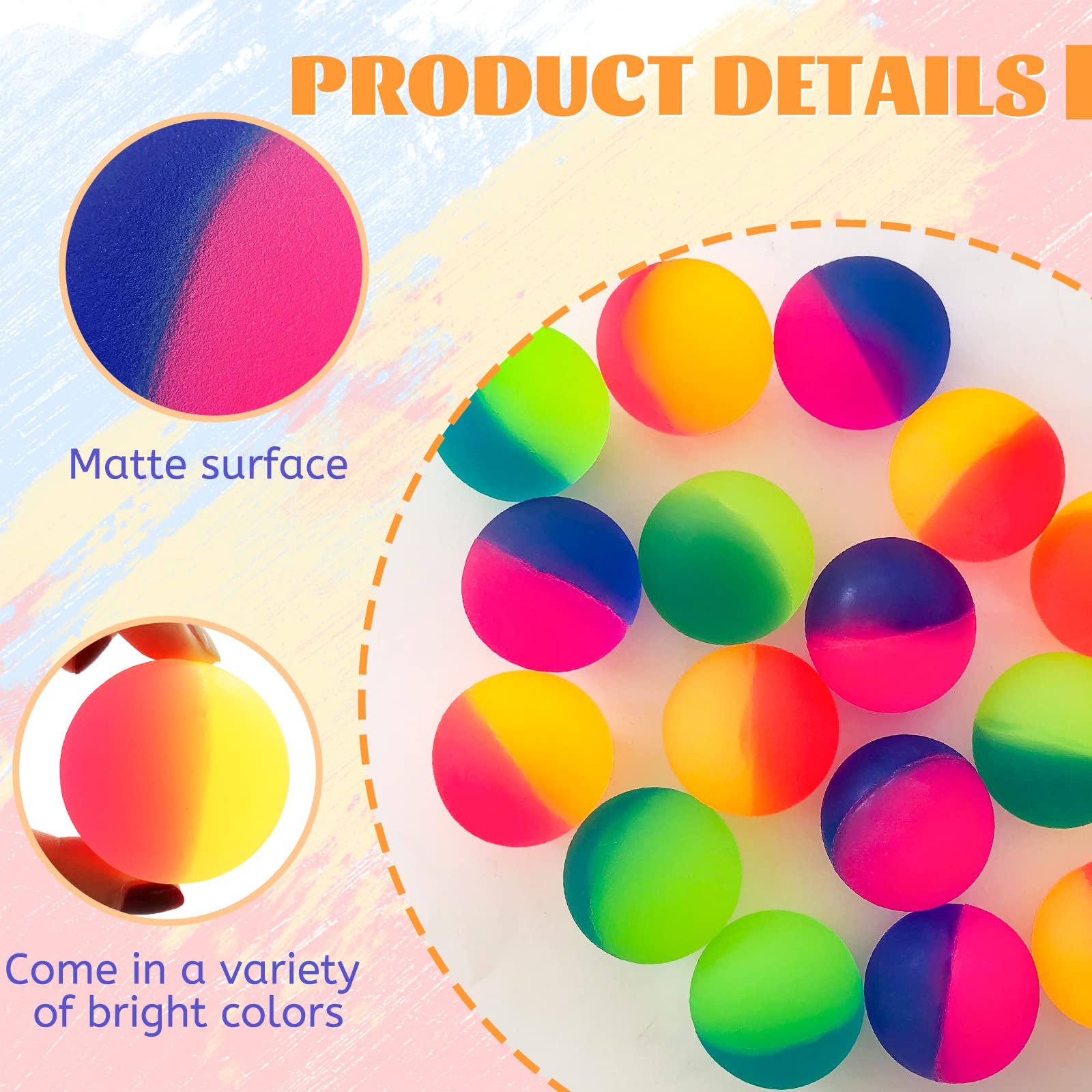 Irrmshr bouncy balls frosted texture enhances visual appeal during play