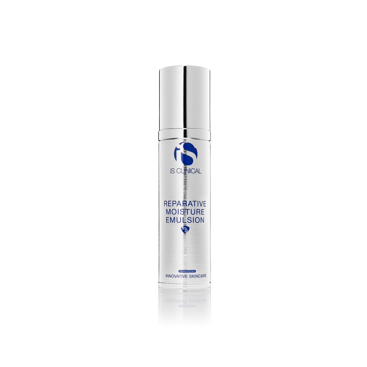 iS CLINICAL Reparative Moisture Emulsion bottle front view for hydrated, smooth skin