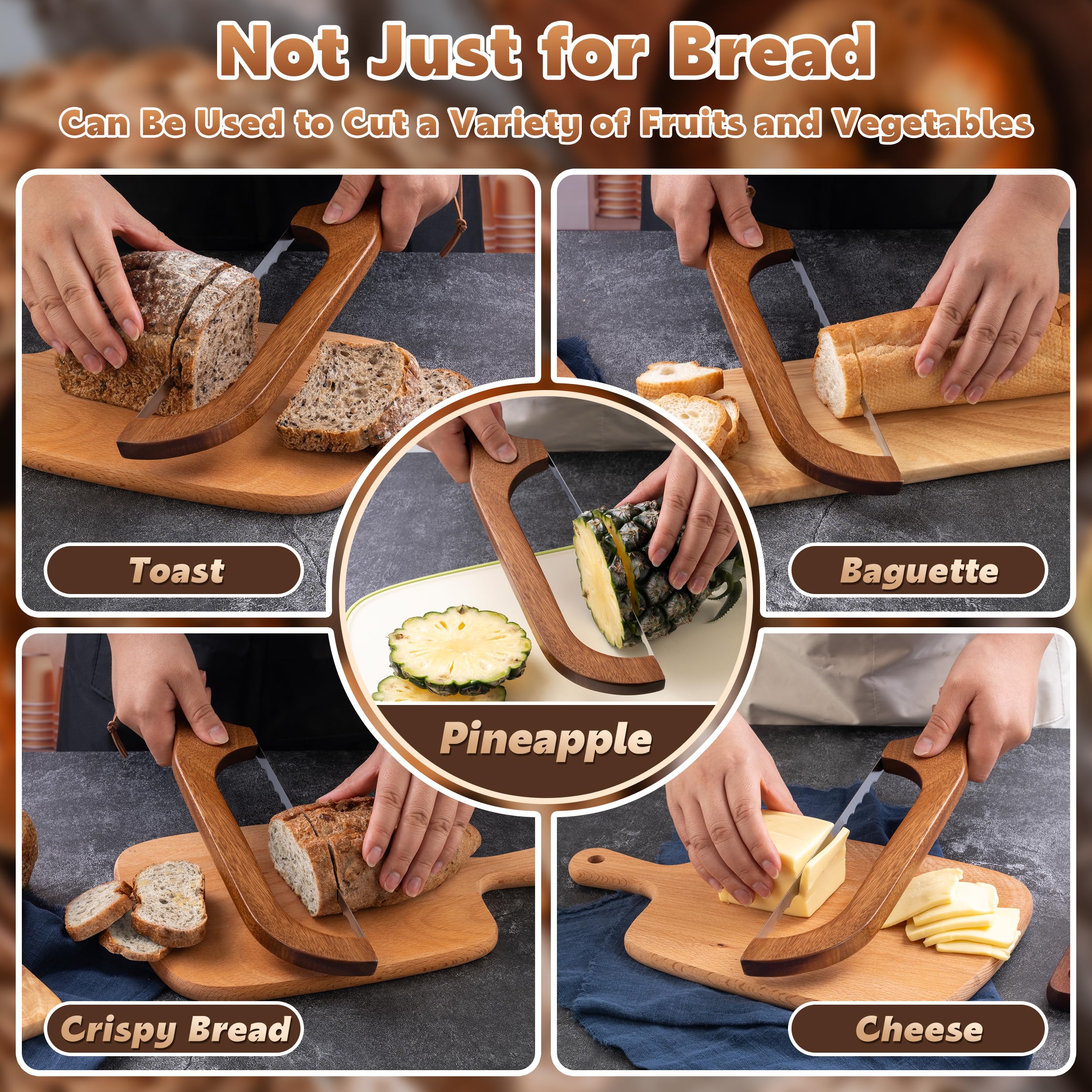 ISAIDNO gift-pack bread knife appealing to bakers and beginners