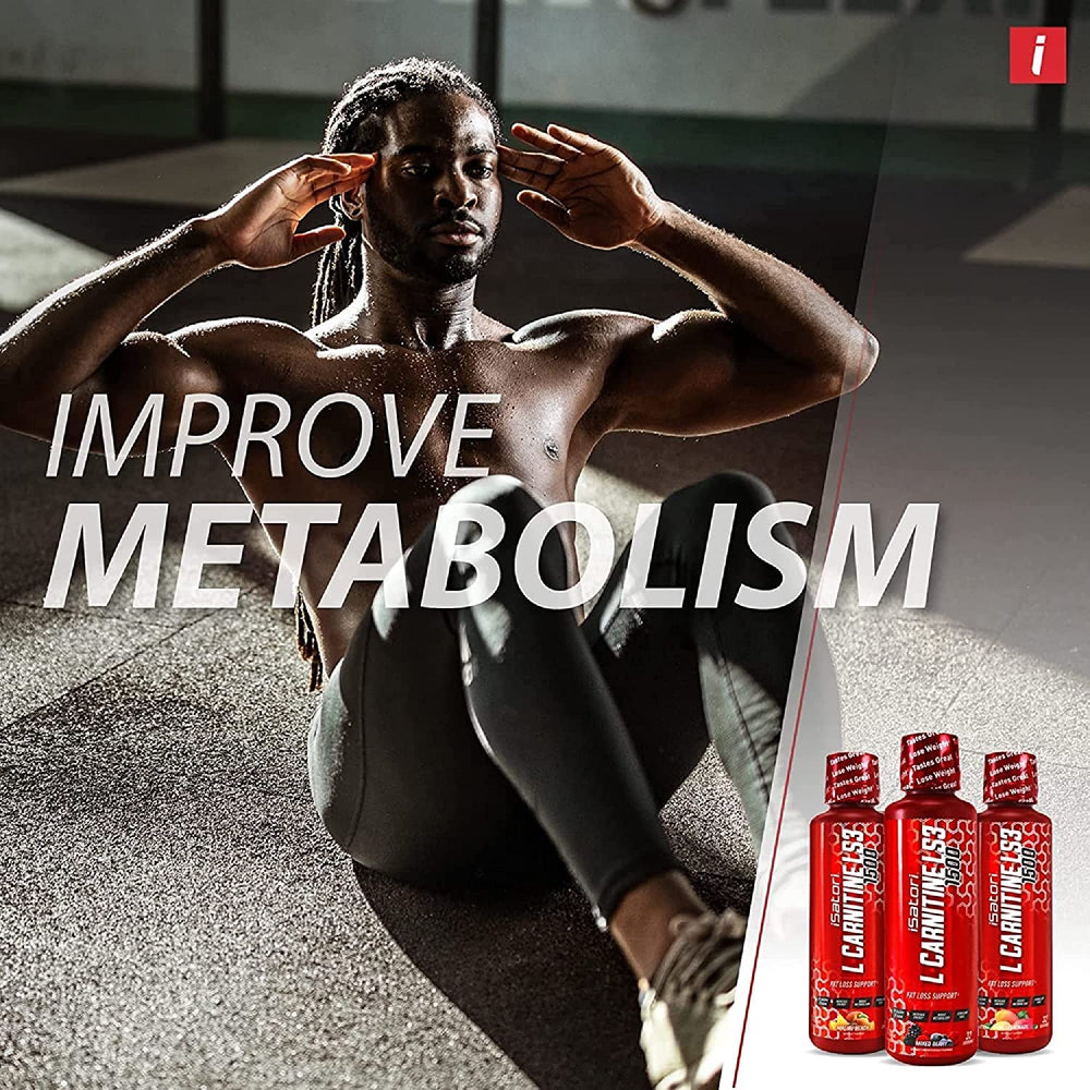 iSatori L-Carnitine LS3 3000 label close-up highlights keto-friendly ingredients.