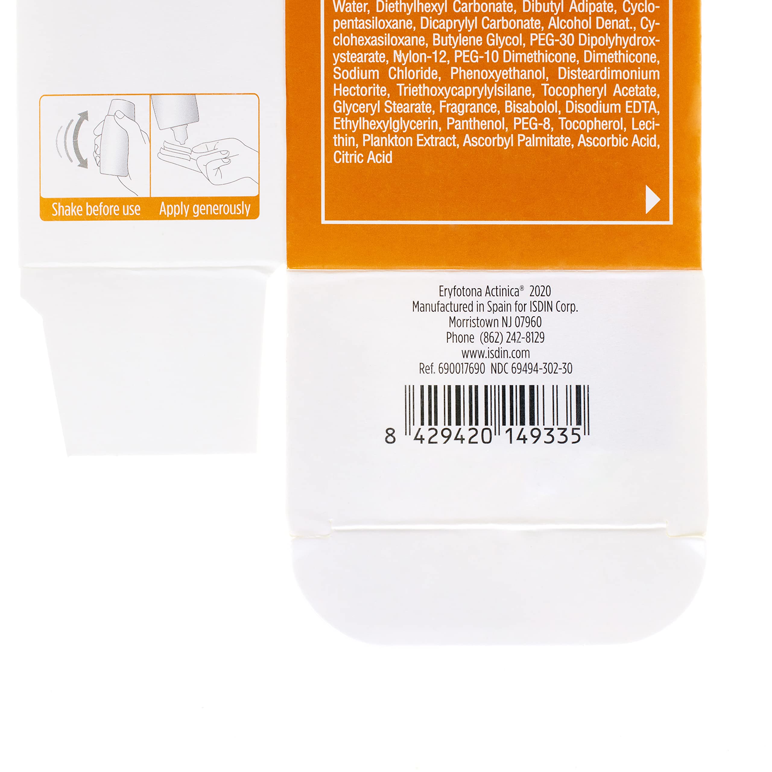 ISDIN Eryfotona Actinica SPF 50 developed in Spain
