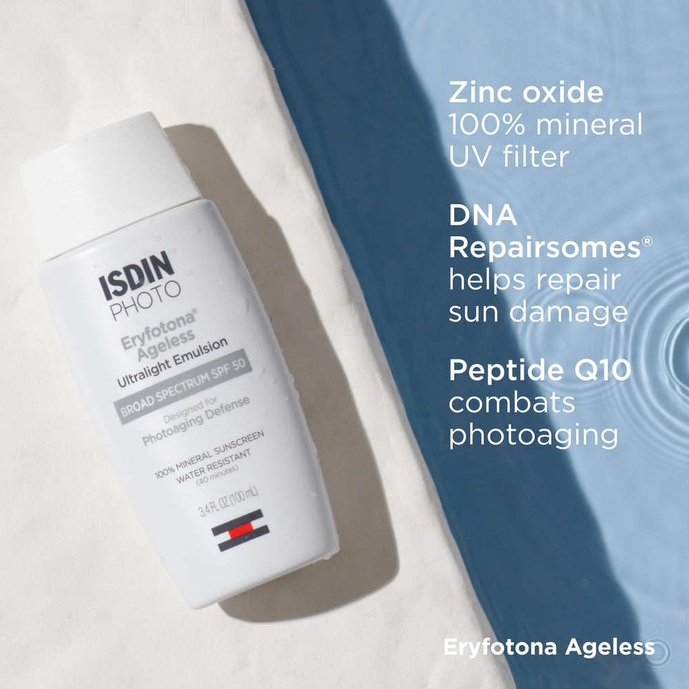 No white cast with ISDIN tinted SPF 50 on skin