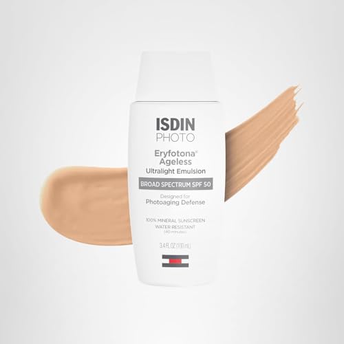 Tinted finish blending with skin on ISDIN product