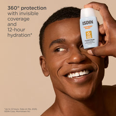 ISDIN Fusion Water Magic SPF 40 applying to the face during routine