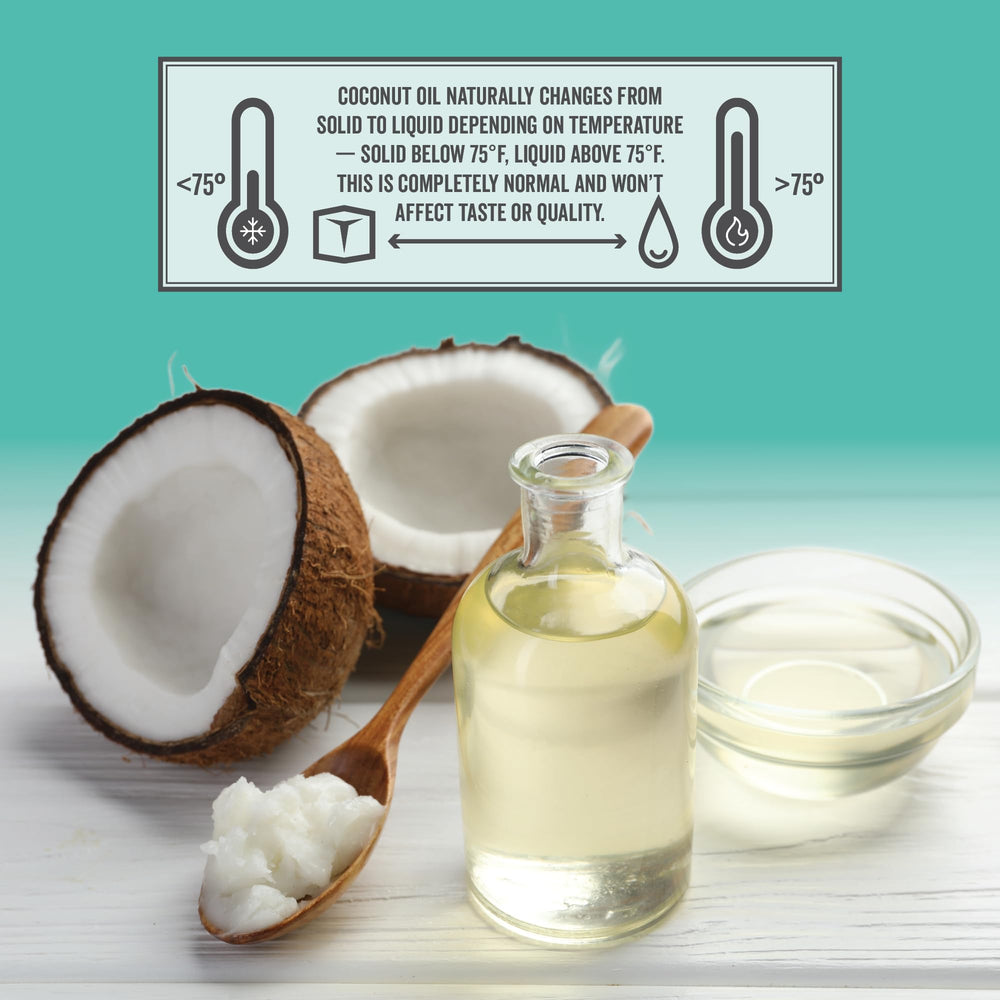 Island Fresh Coconut Oil packaging and 54 oz container signals long-lasting use.
