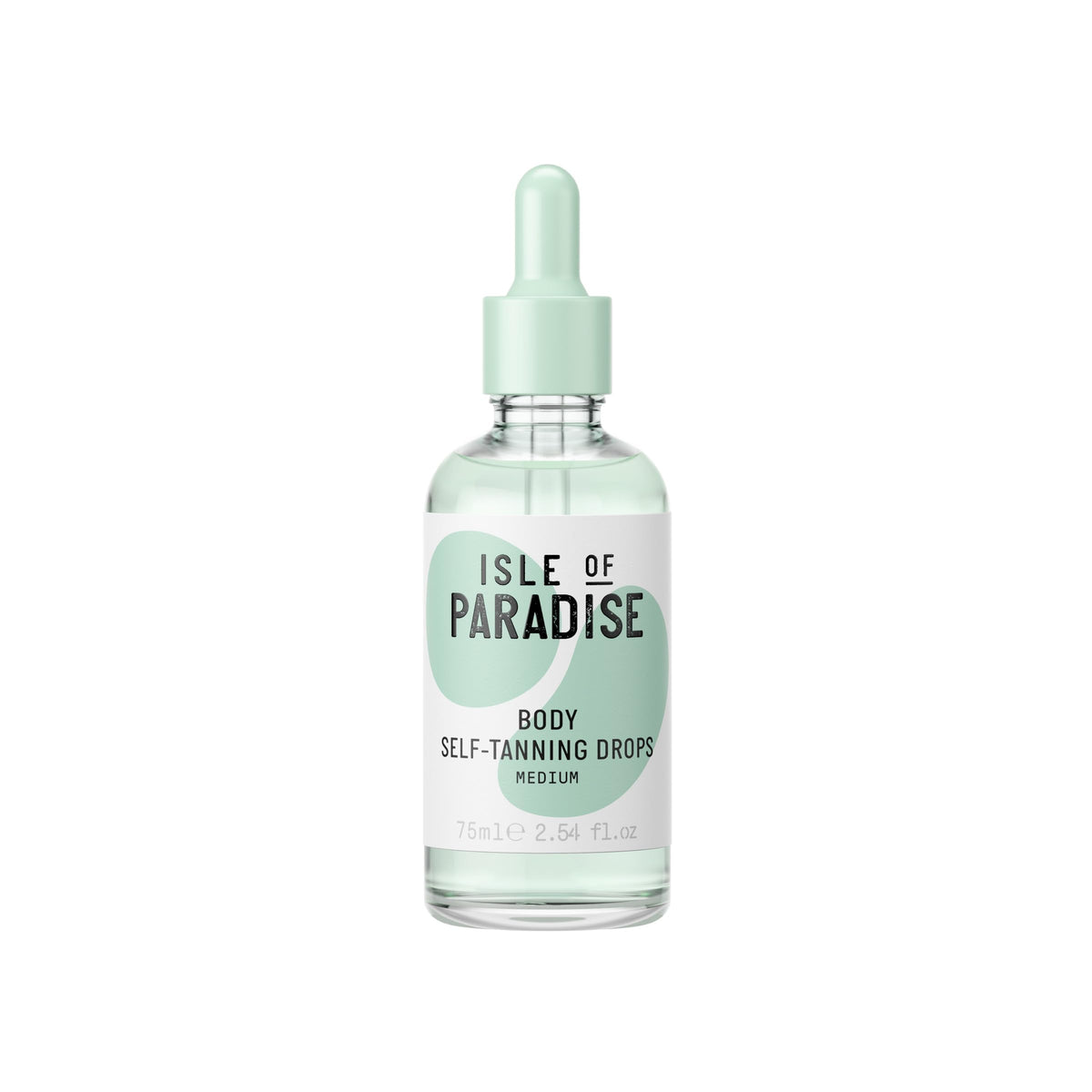 Isle of Paradise self tanning drops bottle with dropper for precise, customizable tanning.