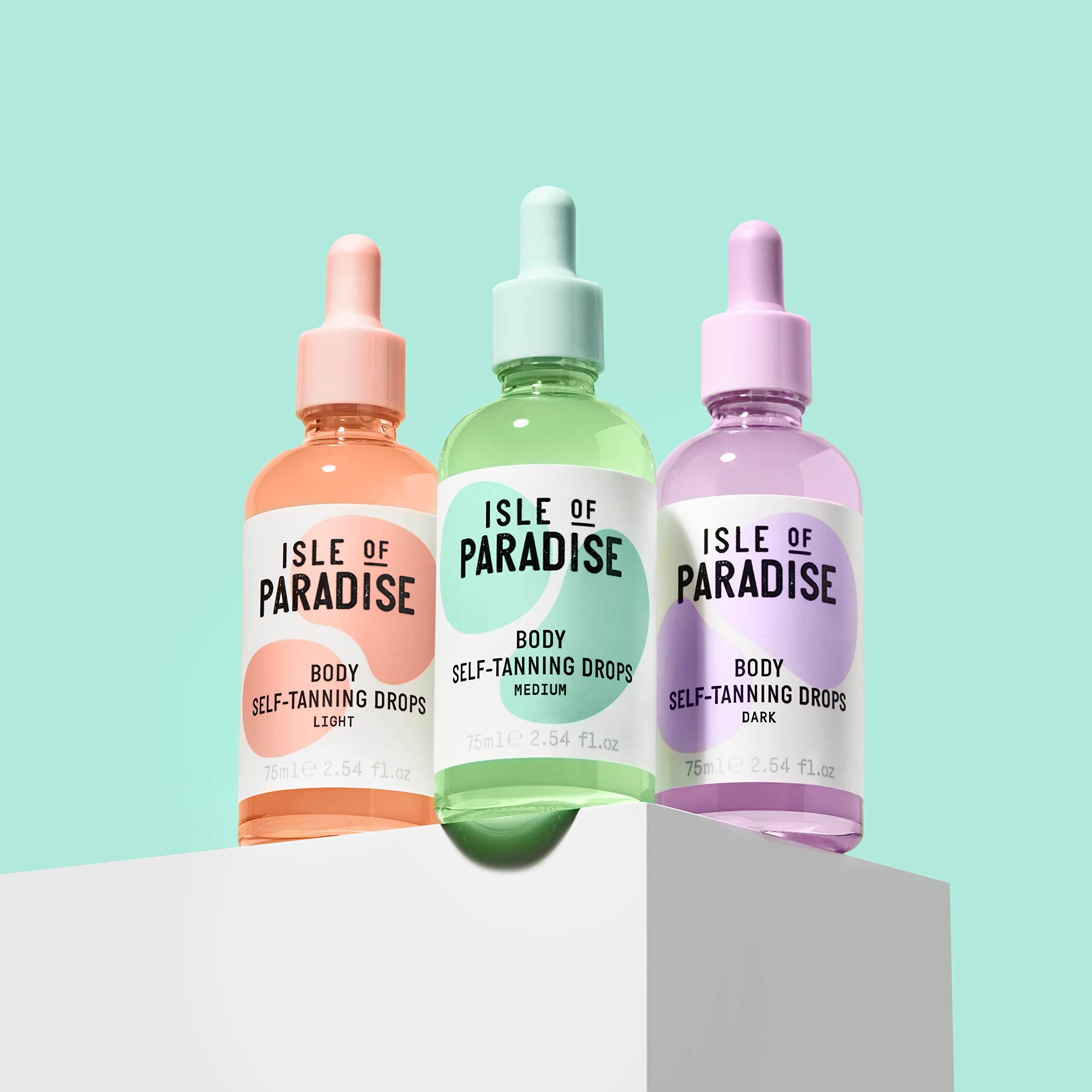 Isle of Paradise cruelty-free packaging with logo visible.