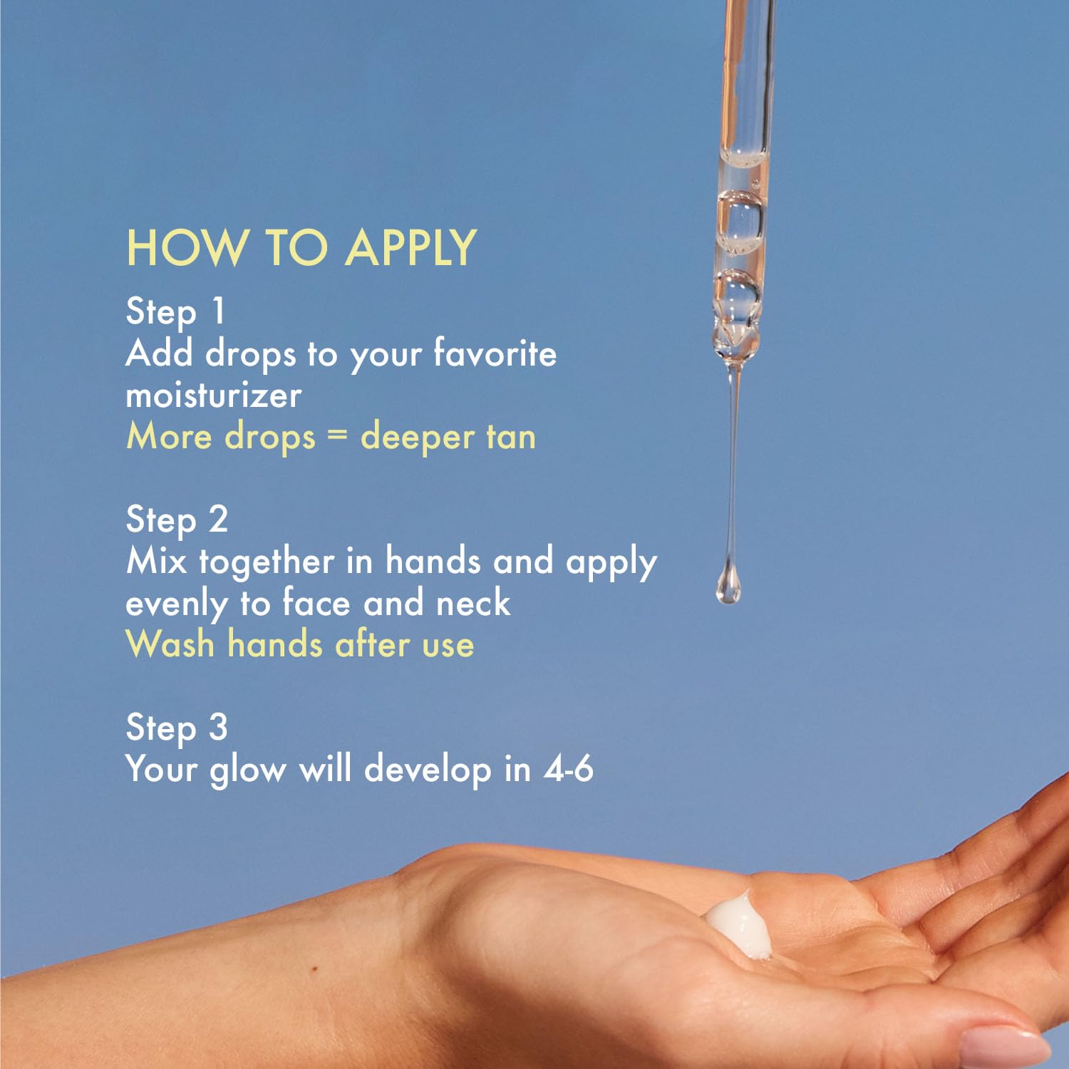 Isle of Paradise drops mixed with moisturizer for a custom, natural tan.