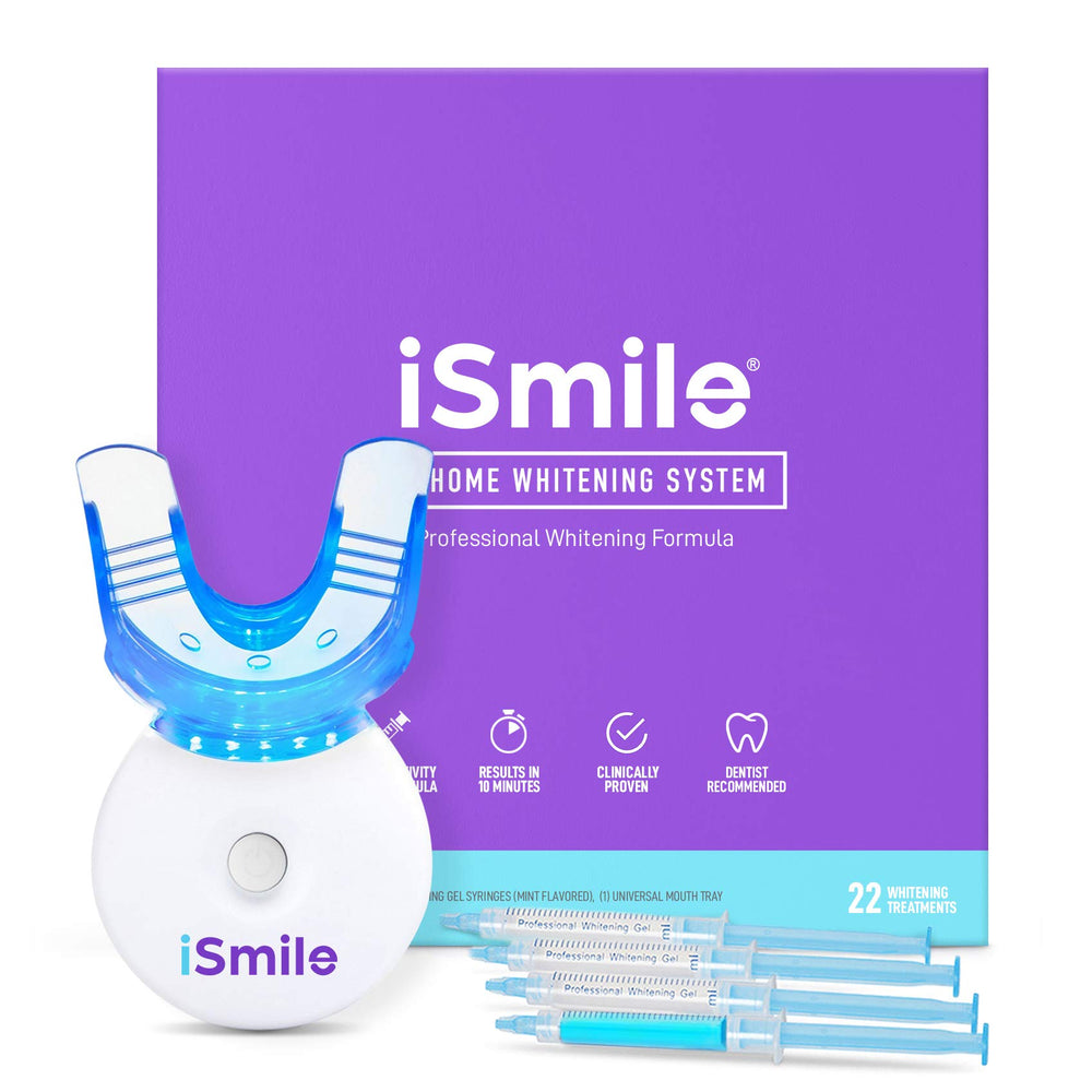 iSmile activation light with batteries included for convenient whitening.