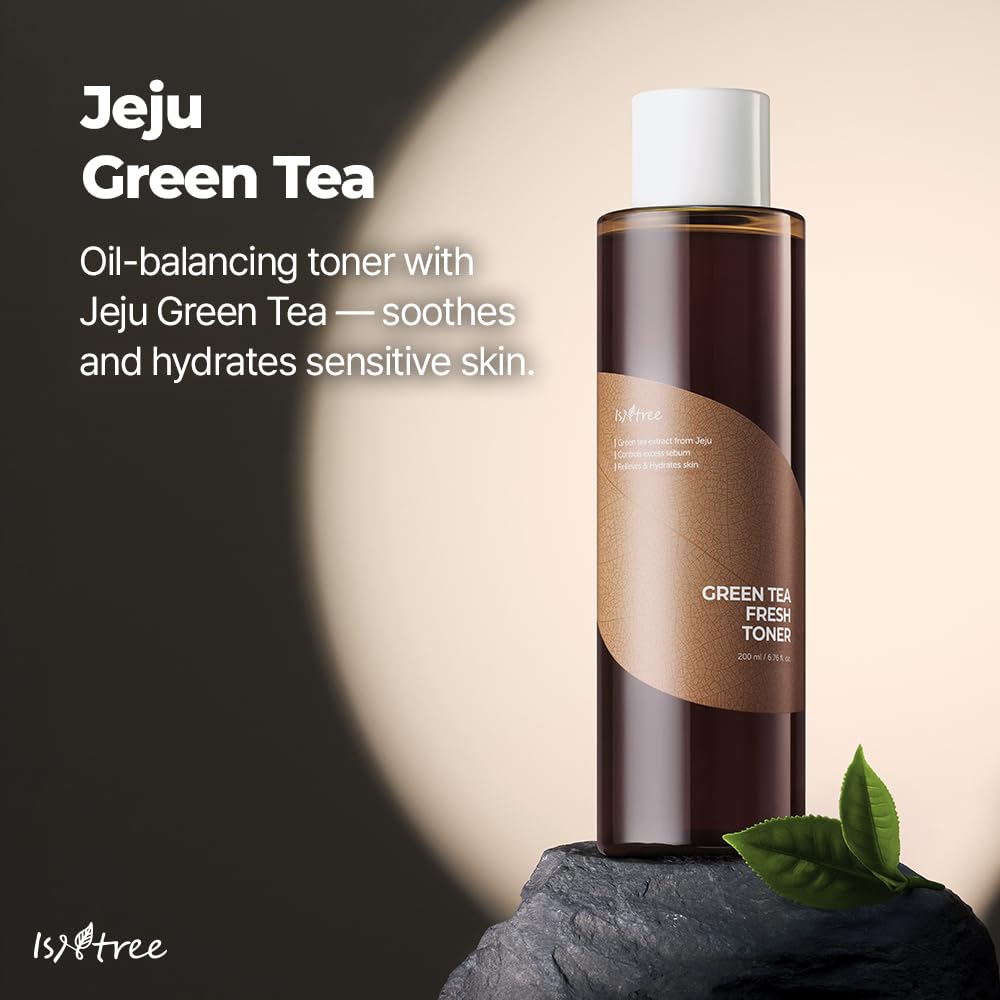IsNtree ISNTTREE Green Tea Fresh Toner pore detail suggests refinements and shine reduction