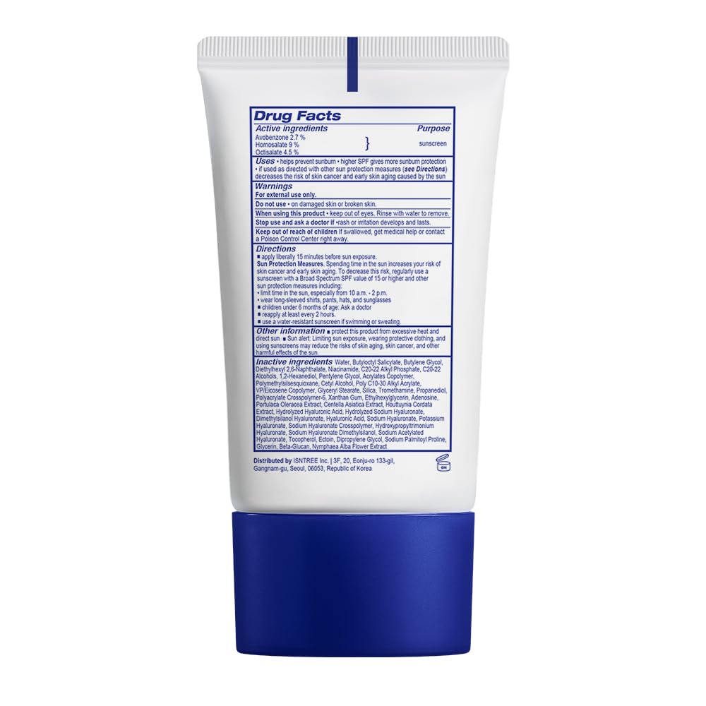 Application on the face showing quick absorption of ISNTREE Daily Sun Gel