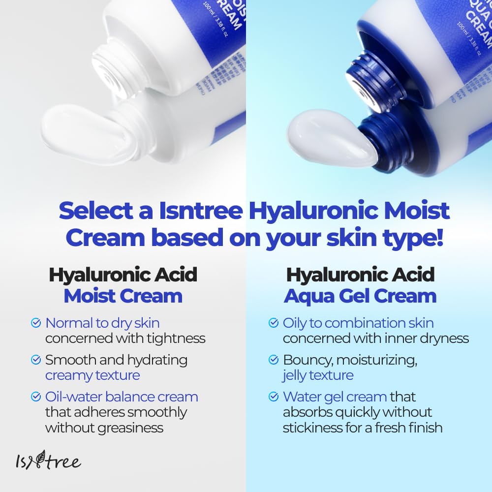 ISNTREE Hyaluronic Acid Moist Cream ingredients highlight hyaluronic acid complex