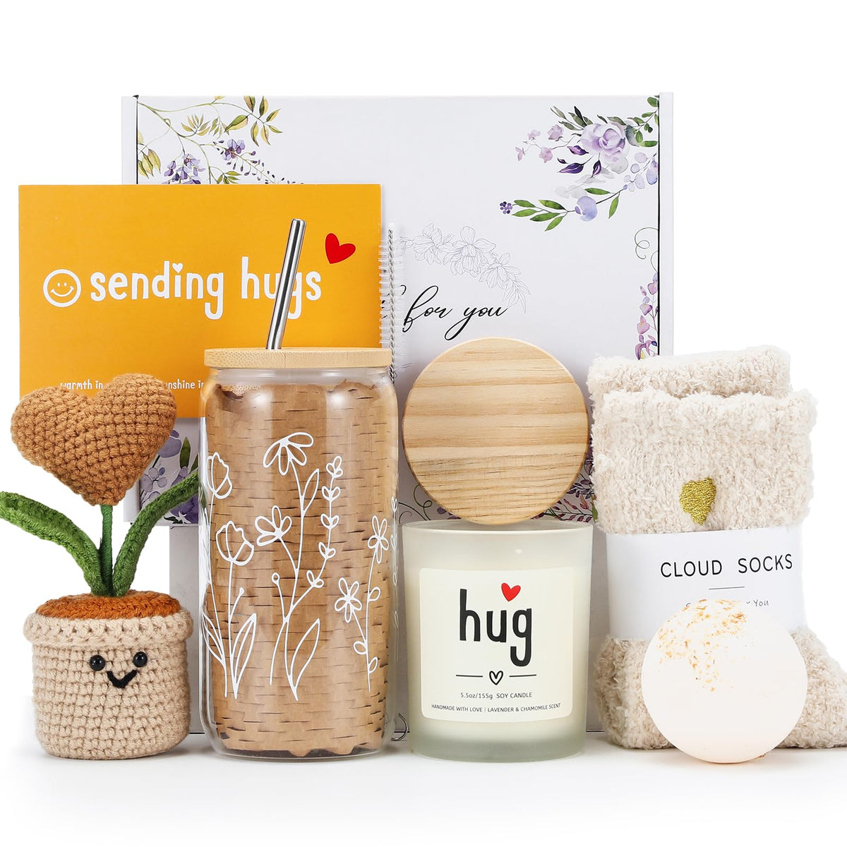 Isolune lavender soy candle creating relaxation and spa-like calm during recovery.