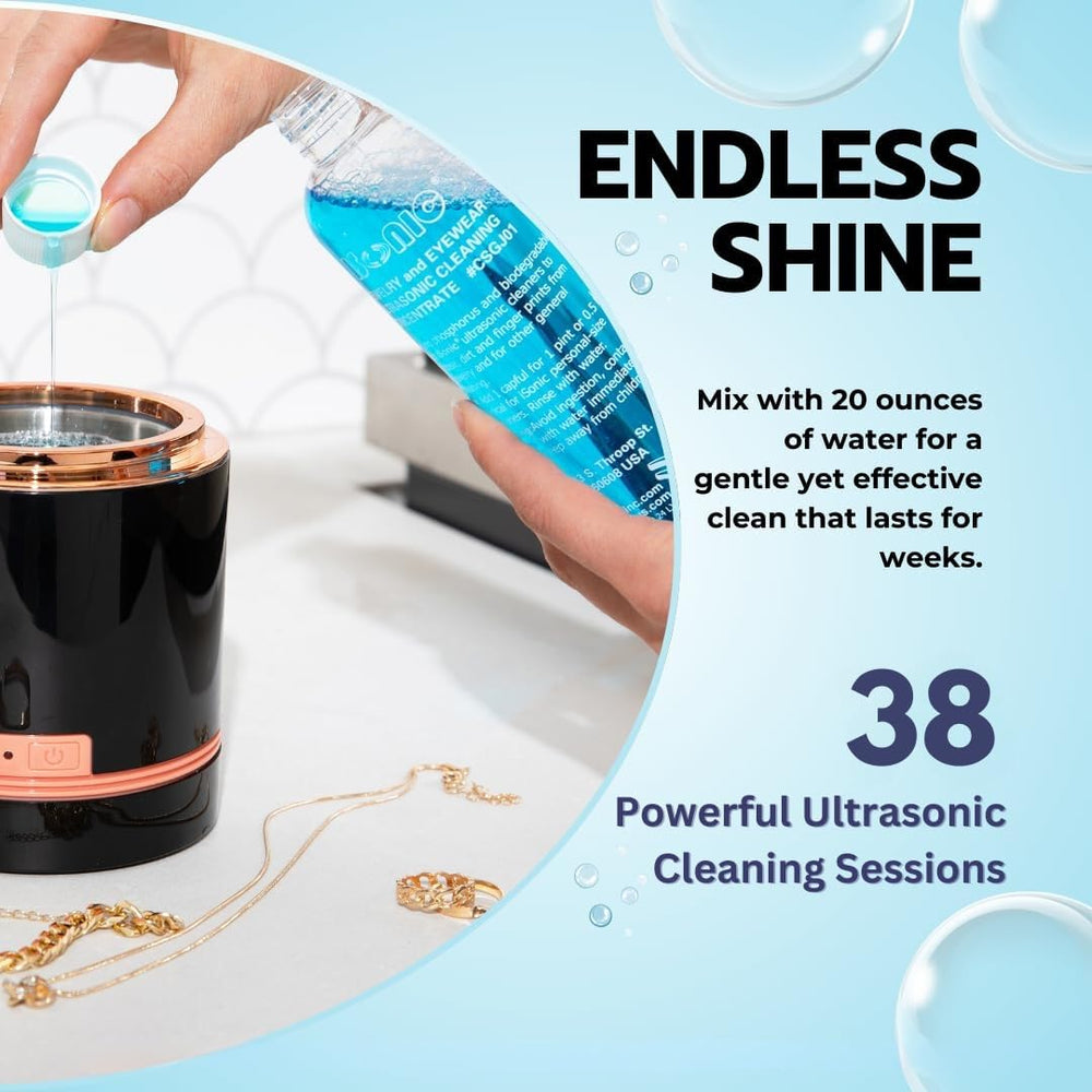 iSonic gentle biodegradable formula safe for delicate materials.