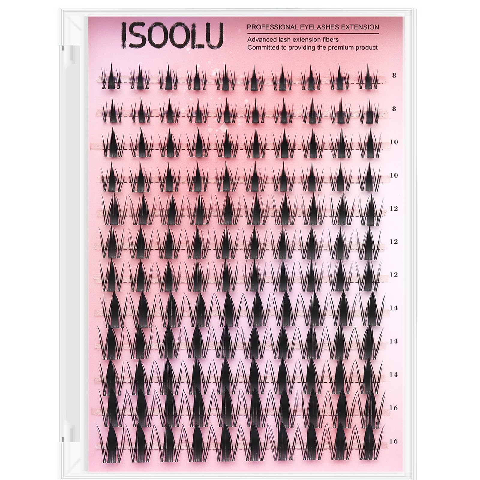 ISOOLU Lash Clusters Manga Kit close-up for DIY styling and dramatic volume