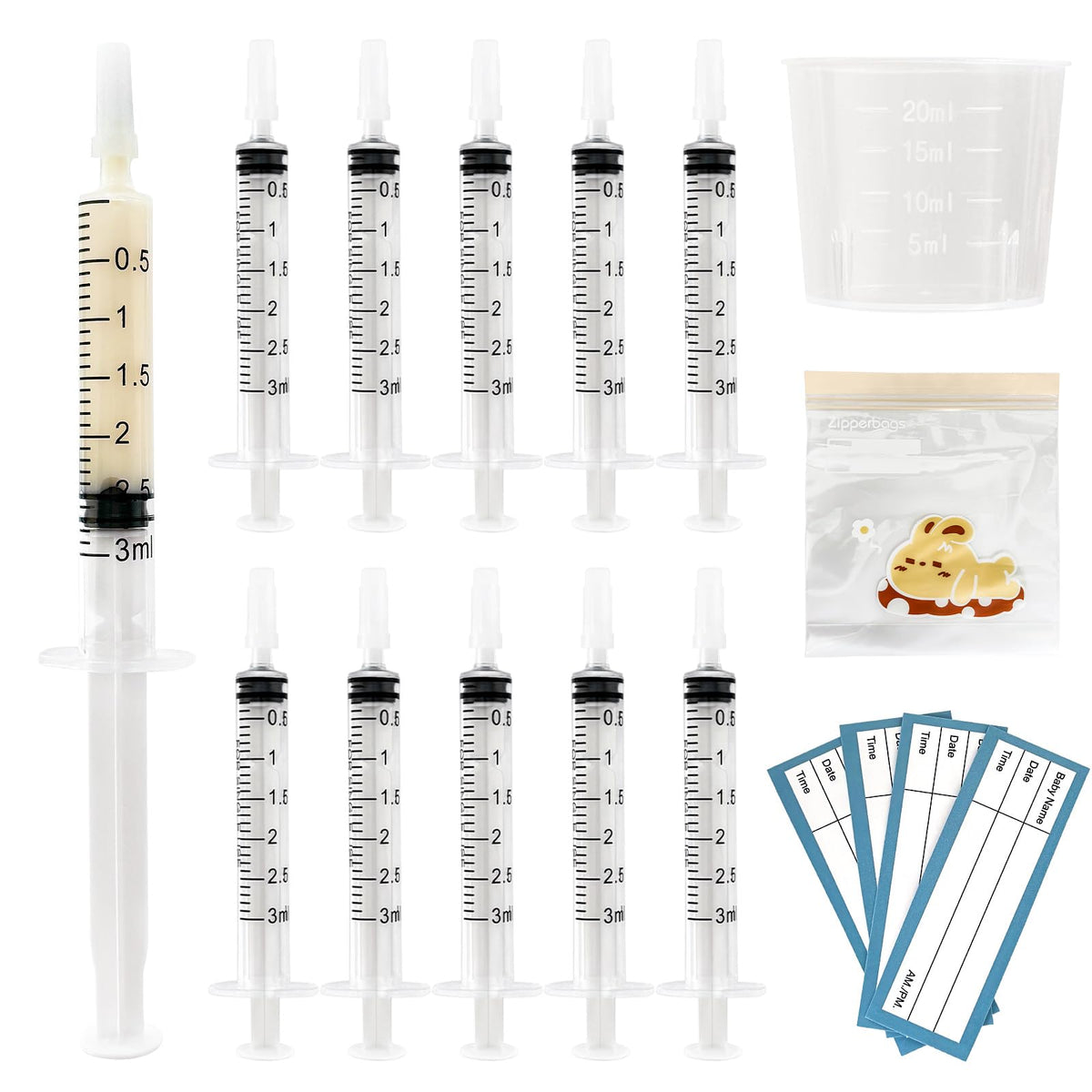 ISOPEN colostrum syringe cap package for clean, leak-free storage.