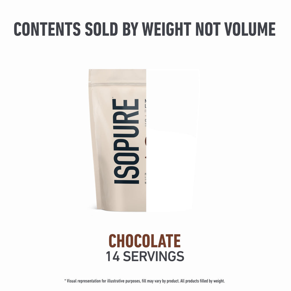 Isopure protein powder on pantry shelf ready for recipes