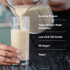 Isopure vanilla protein powder being poured into glass