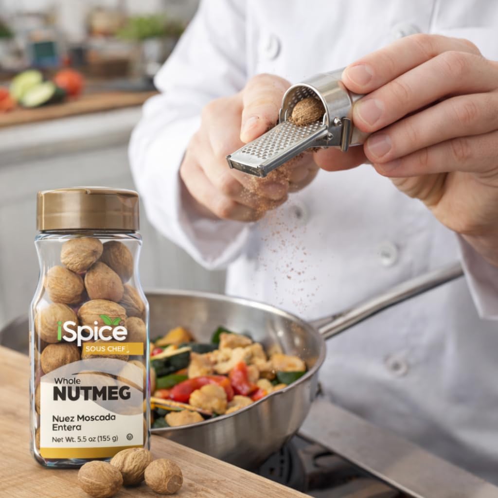 iSpice nutmeg dusted over dessert for cozy fragrance