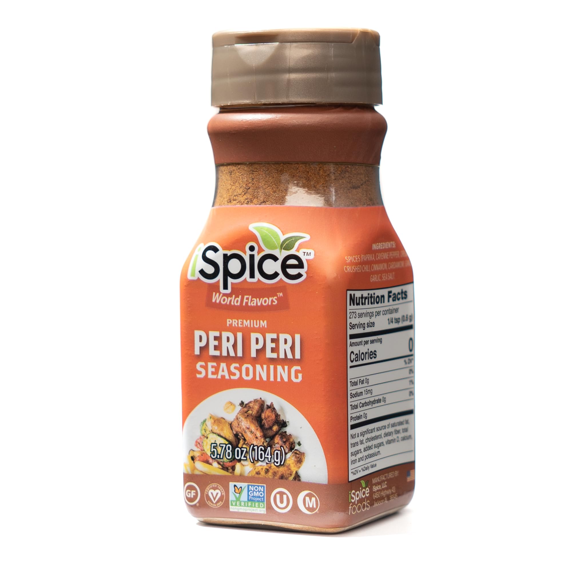 iSpice Peri Peri seasoning jar boosts bold flavor in every dish.