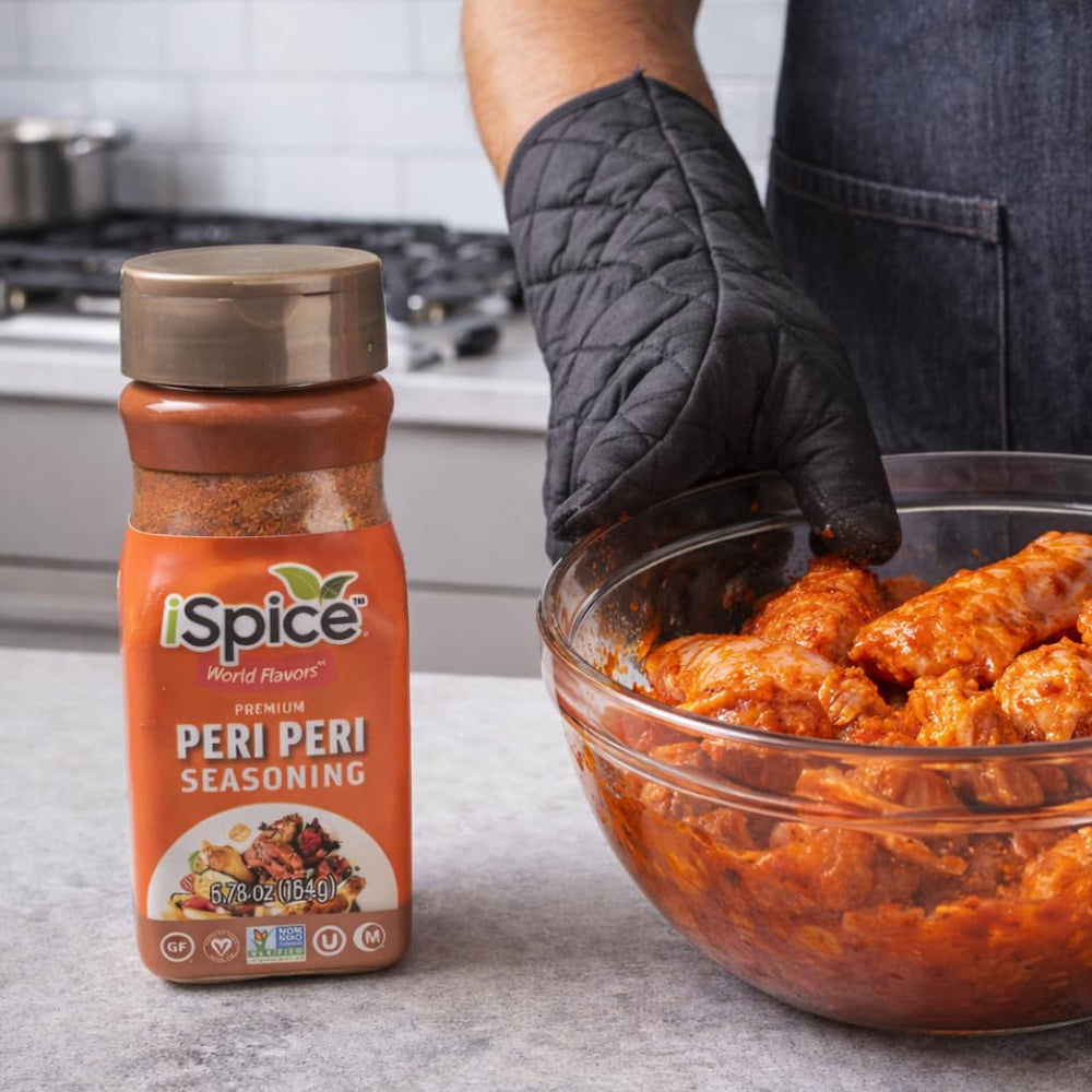 iSpice Peri Peri seasoning ready to use for quick, bold meals.