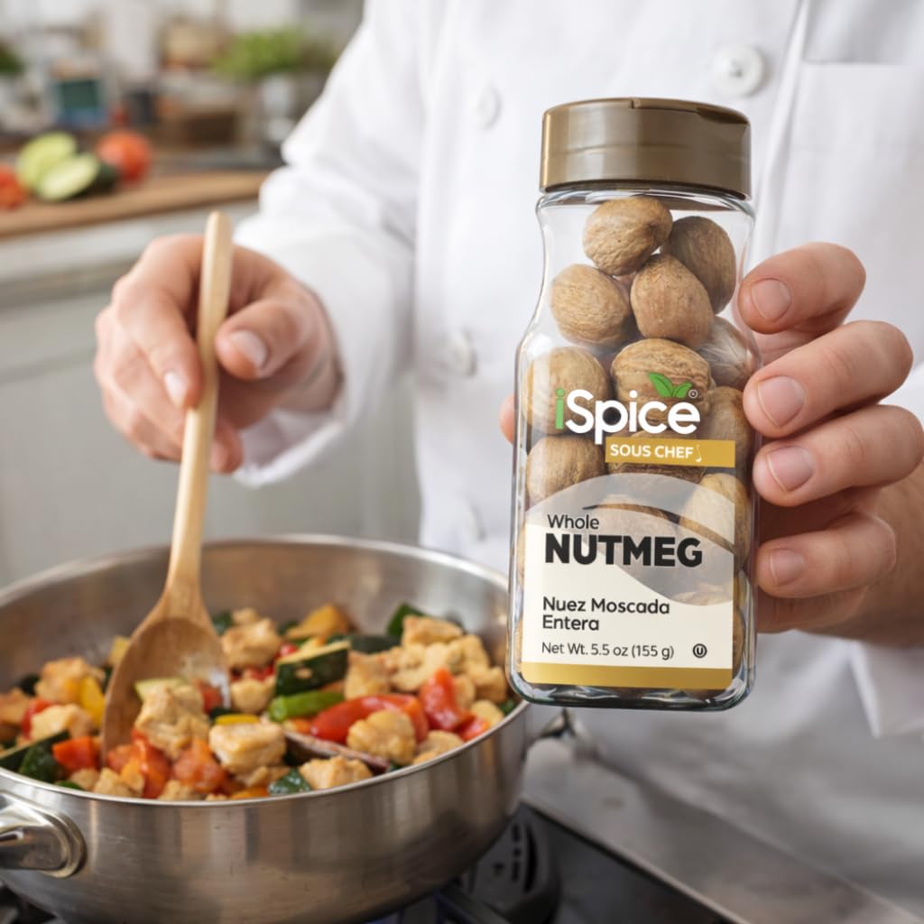 iSpice spice shelf displaying gluten-free, non-GMO quality