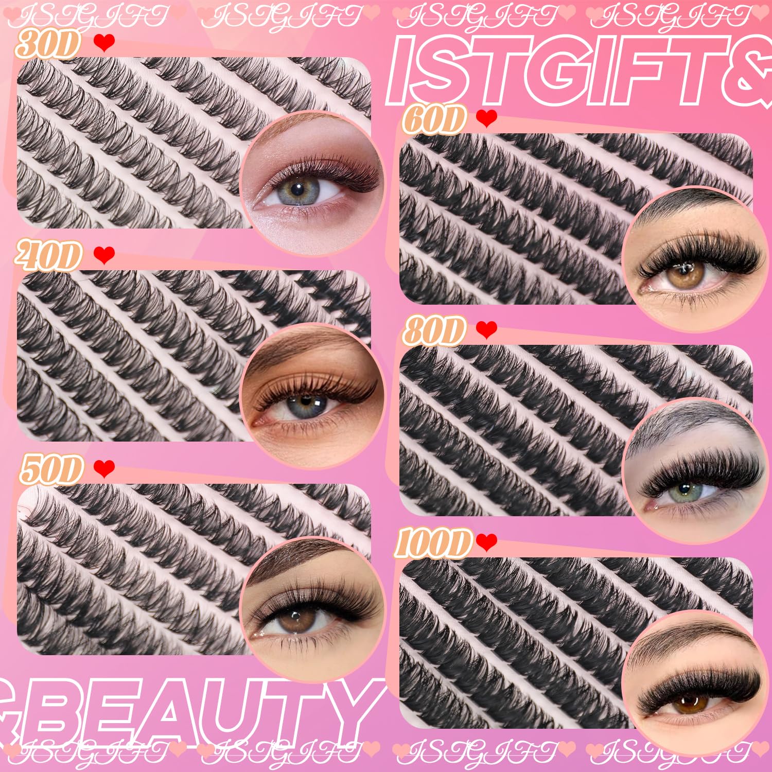 ISTGIFT Daily‑Use Lash Clusters image promotes durable, comfortable wear for everyday looks.