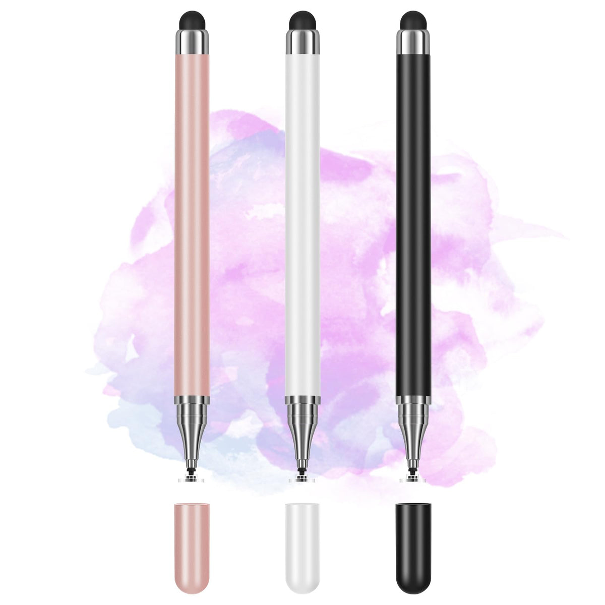 Isvo 3-pack stylus with precision disc tip for smooth writing on touchscreens.