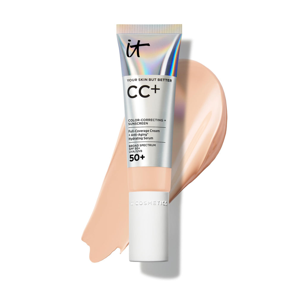 IT Cosmetics CC+ Cream bottle with pump enables easy, even coverage.