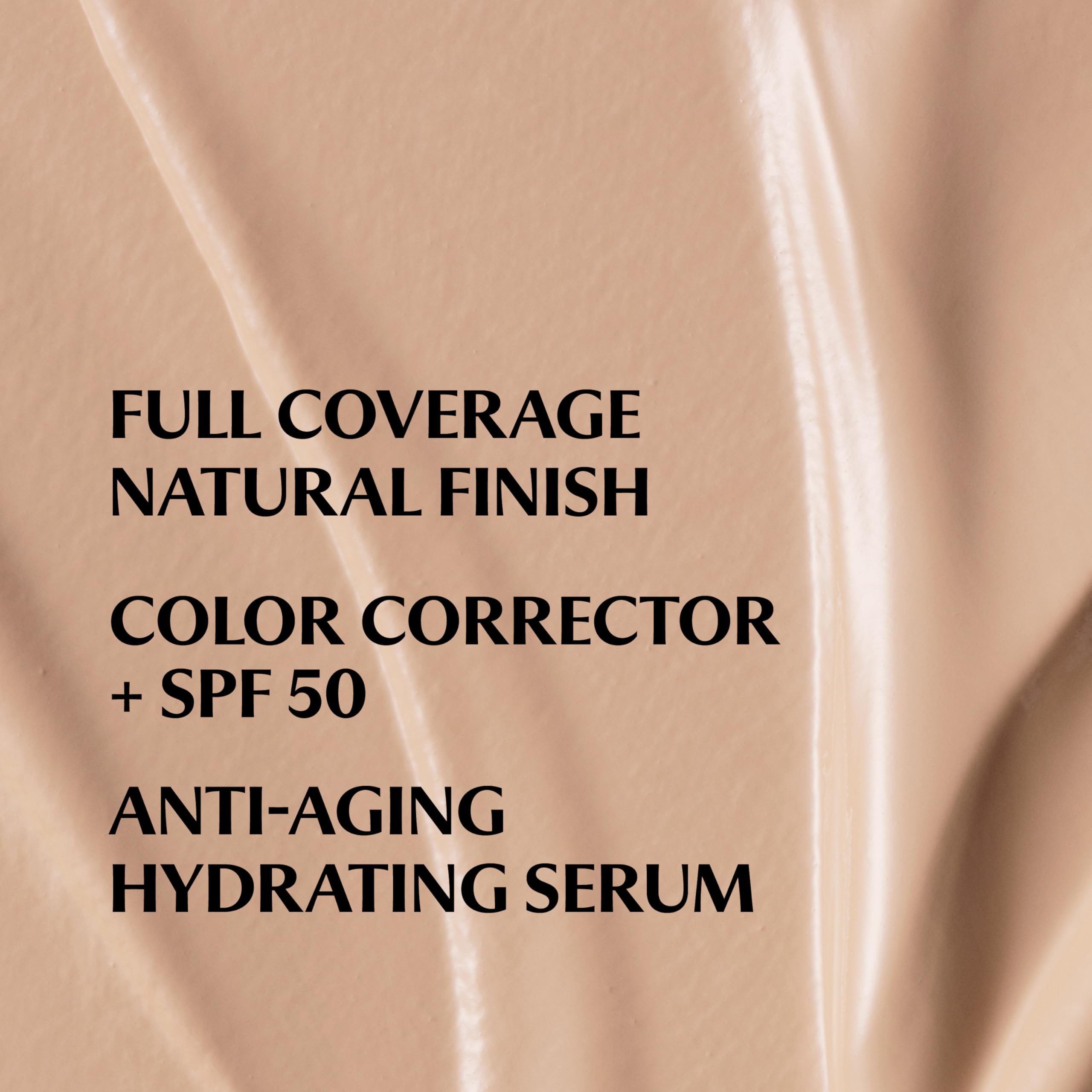 IT Cosmetics CC+ Cream Medium Cool face swatch demonstrates even tone.