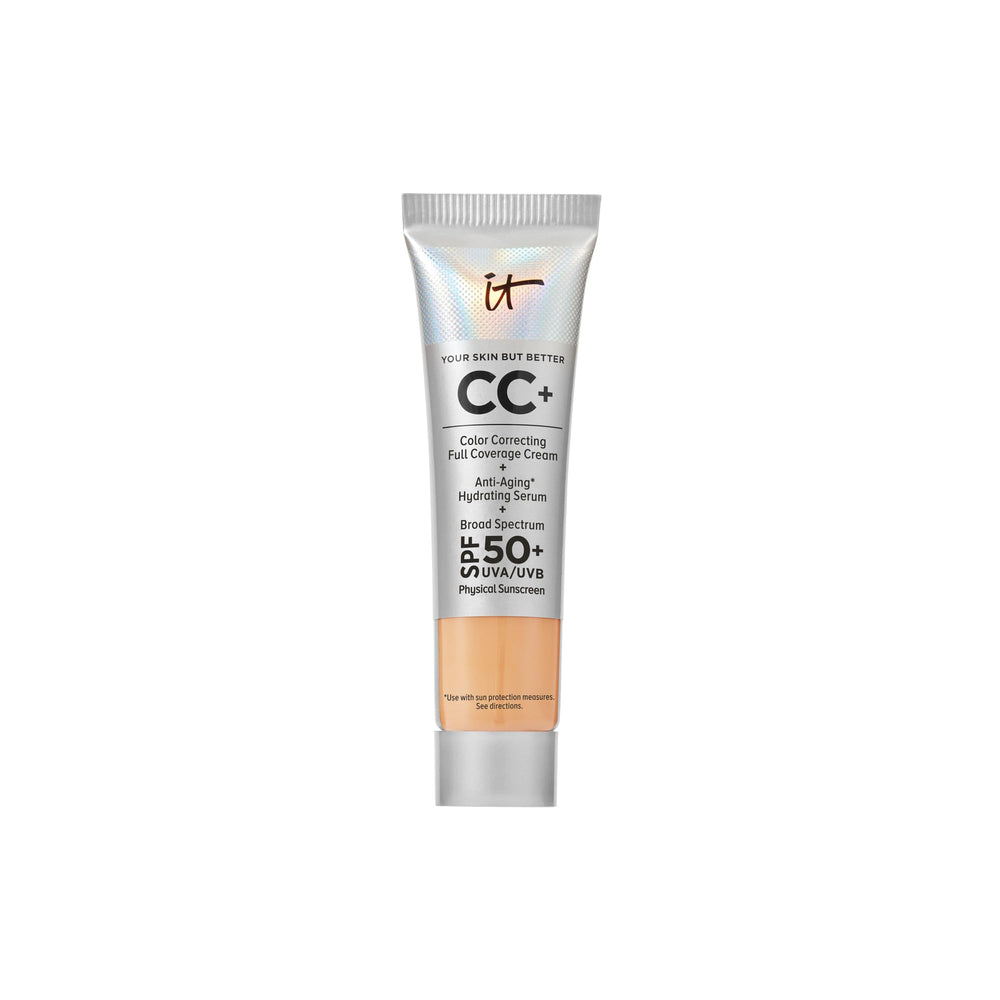 IT Cosmetics CC+ Cream Travel bottle with pump for quick full-coverage on the go