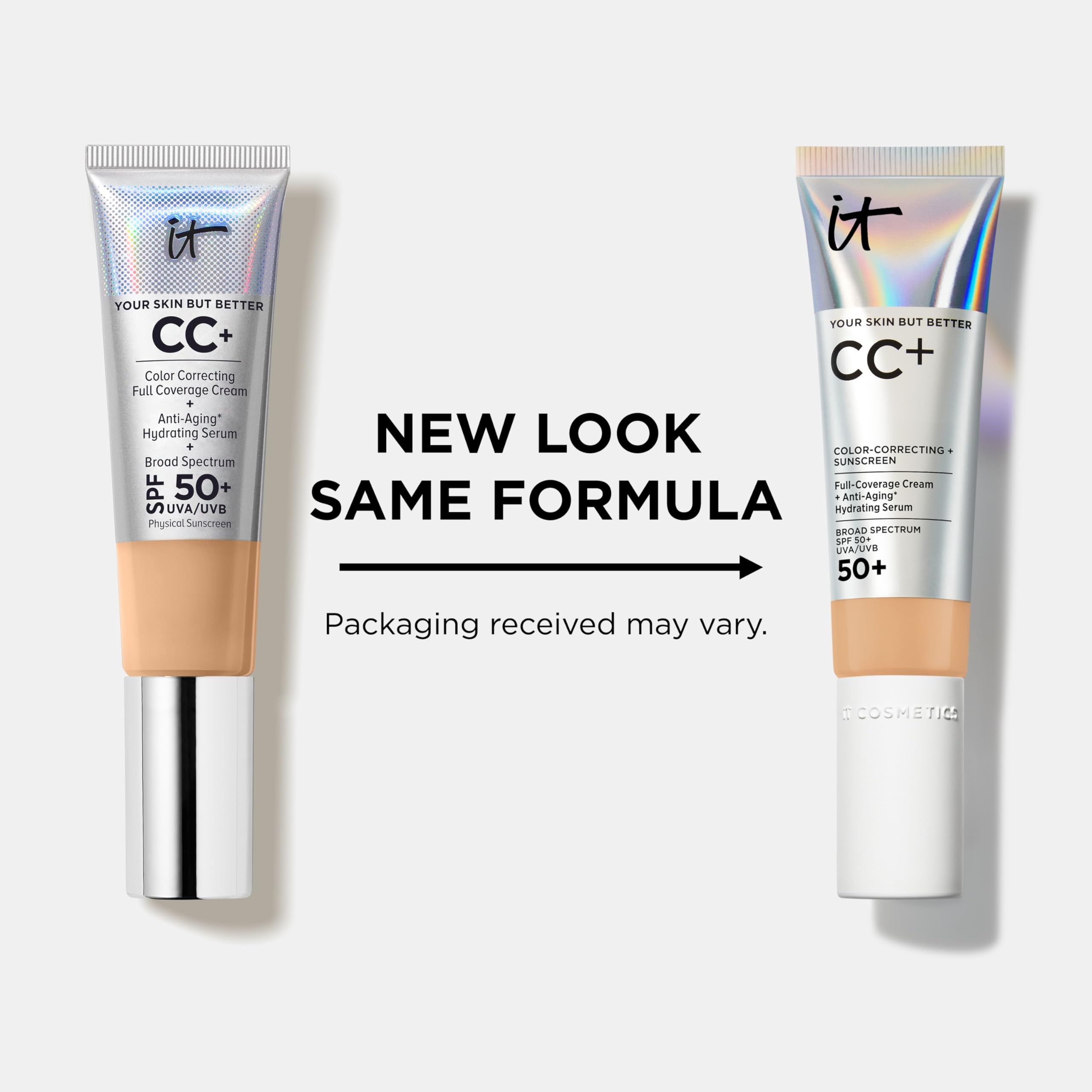 IT Cosmetics CC+ Cream Light Cool with hyaluronic acid for plump, hydrated skin