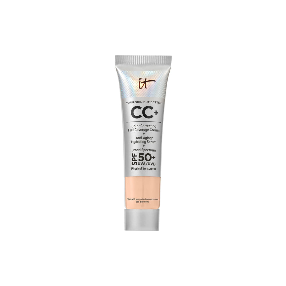 IT Cosmetics CC+ Cream Travel bottle with pump for SPF 50+ on the go