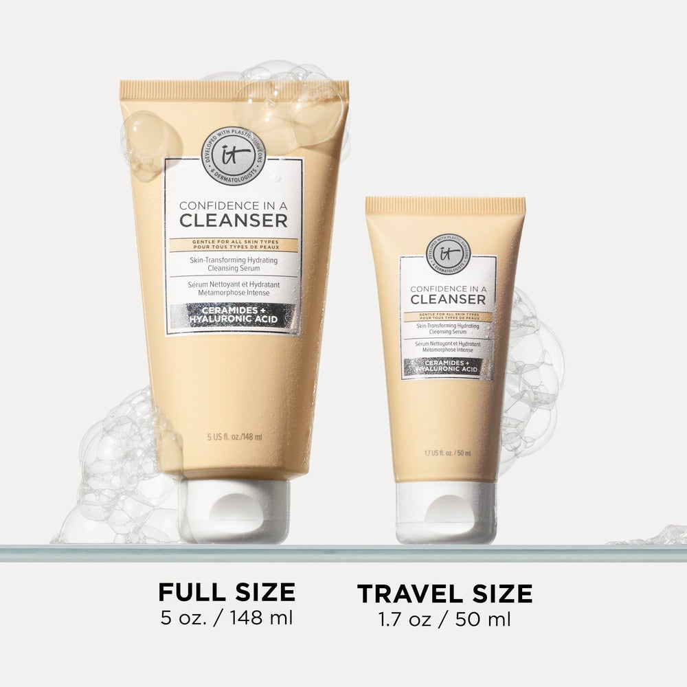 IT Cosmetics Confidence in a Cleanser Travel hydrating feel after use