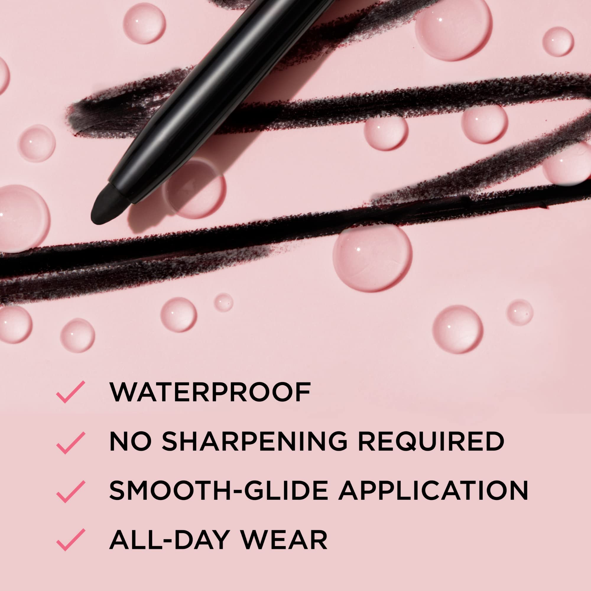 IT Cosmetics Black eyeliner glides smoothly for precise lash-line definition all day