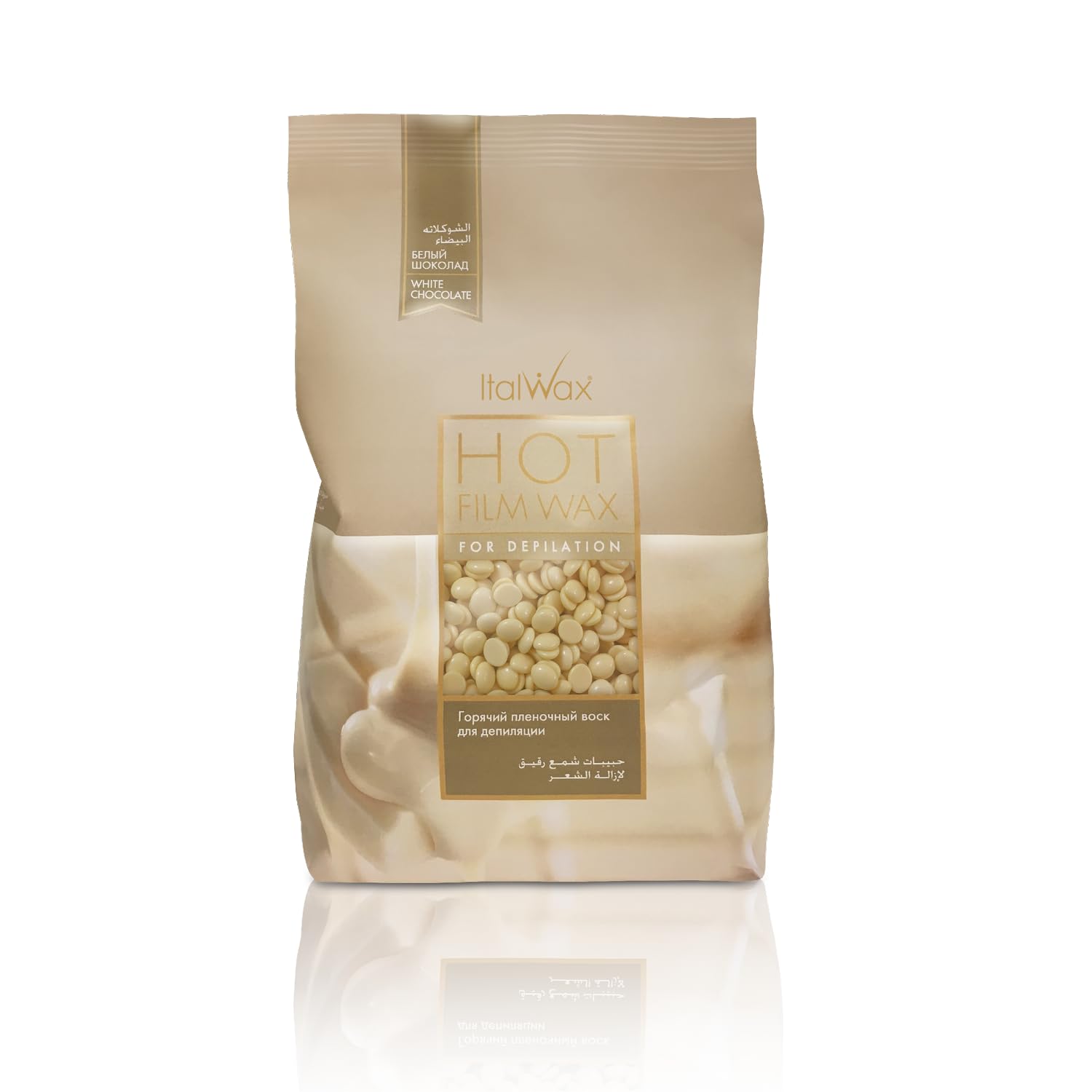 Italwax White Chocolate beads in a jar for reliable hair removal results
